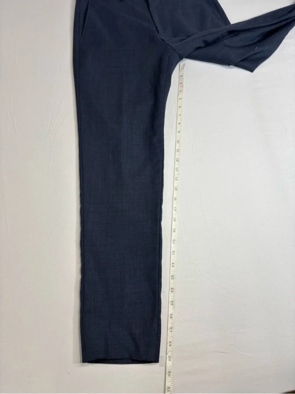 Saks Fifth Avenue Mens Trim Fit Slate Blue 100% Wool 2 Piece Suit Trousers Pants